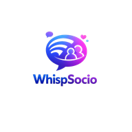 WhispSocio logo - Modern social media platform for connecting communities, sharing content, and discovering new people
